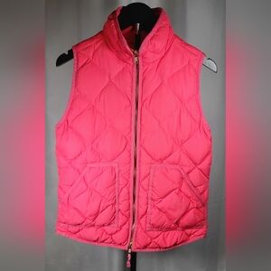 Pink Quilted Vest J. Crew